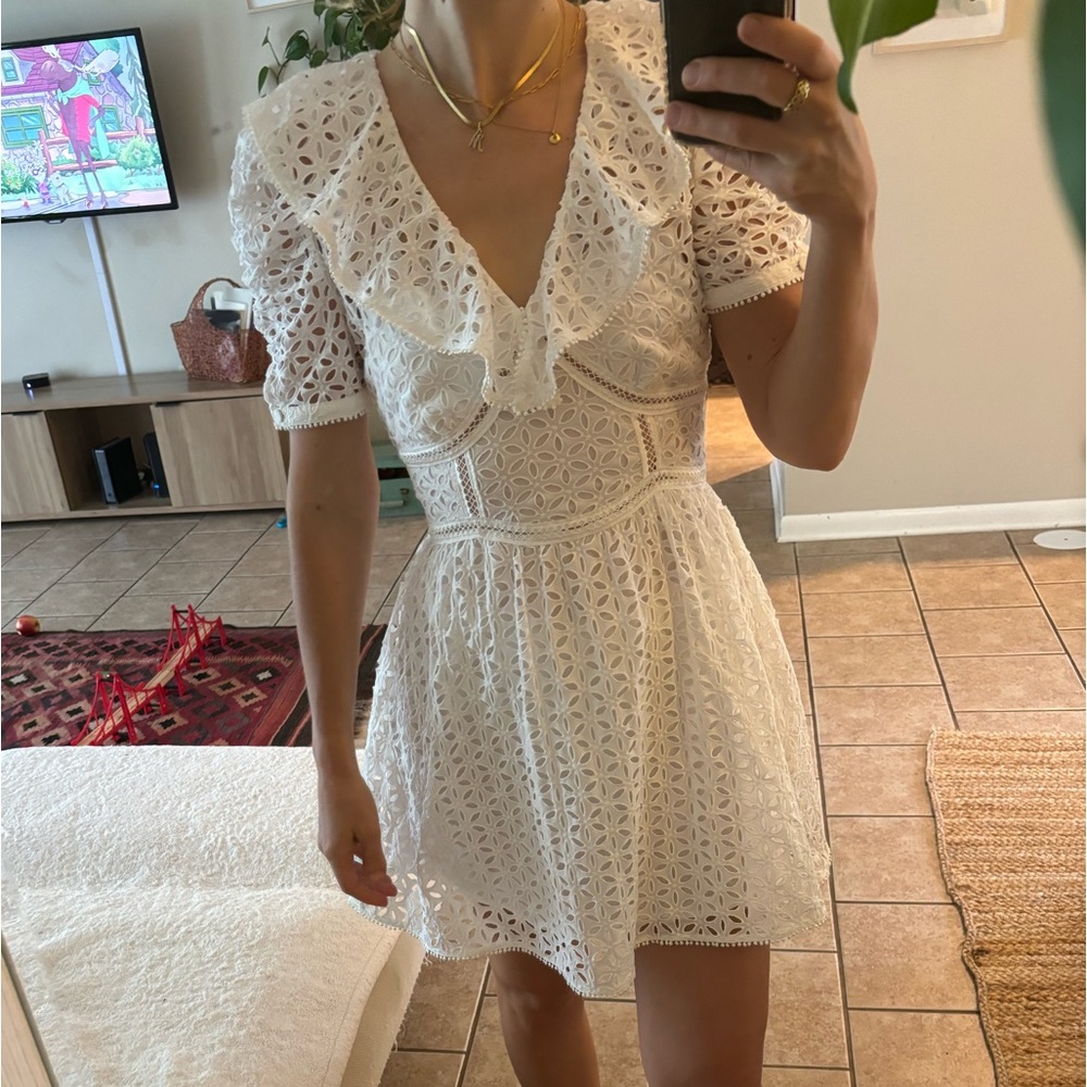 Gorgeous self portrait mini dress with puff sleeves S
